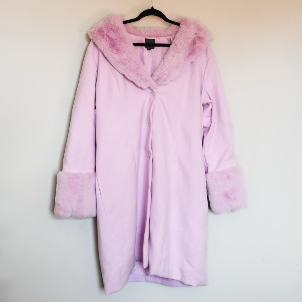 Pink Faux Fur Coat